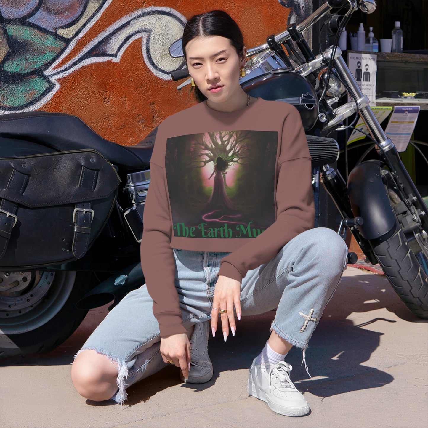 The Earth Muse Women's Cropped Sweatshirt
