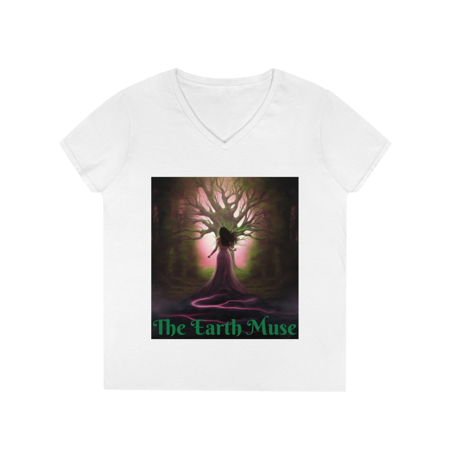 The Earth Muse Ladies' V-Neck T-Shirt