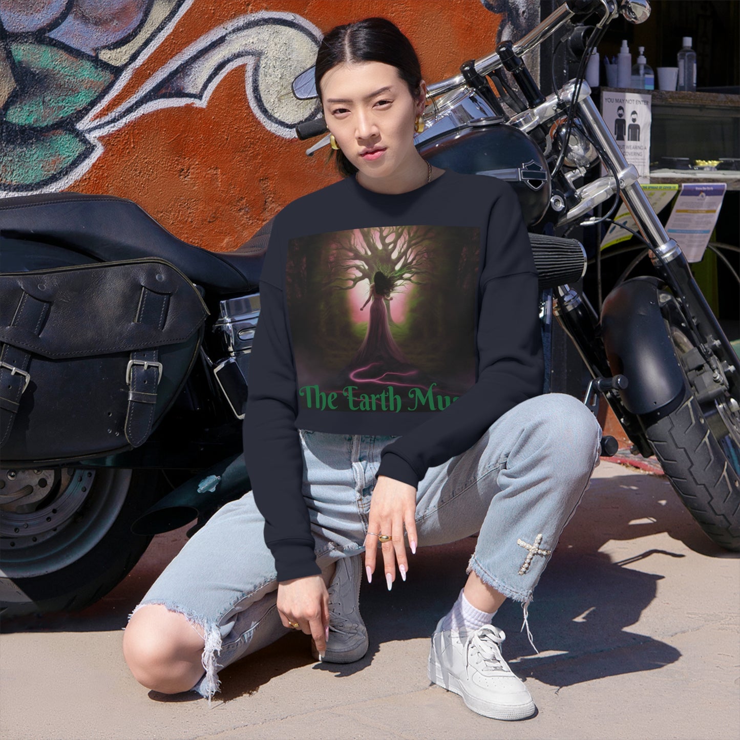 The Earth Muse Women's Cropped Sweatshirt