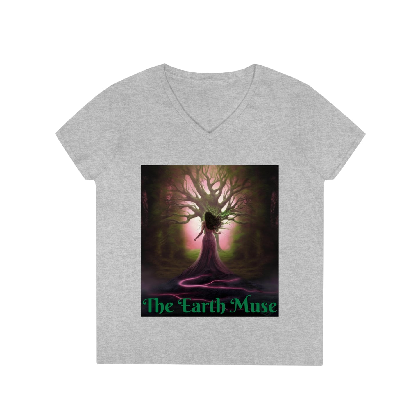 The Earth Muse Ladies' V-Neck T-Shirt