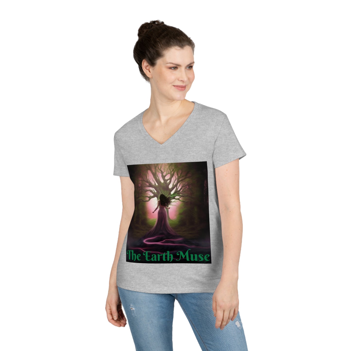 The Earth Muse Ladies' V-Neck T-Shirt