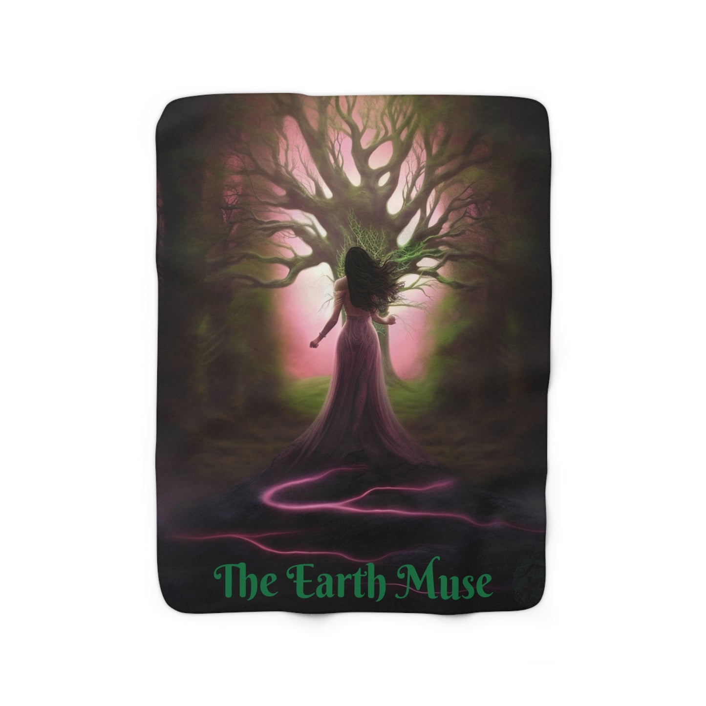 The Earth Muse Sherpa Fleece Blanket