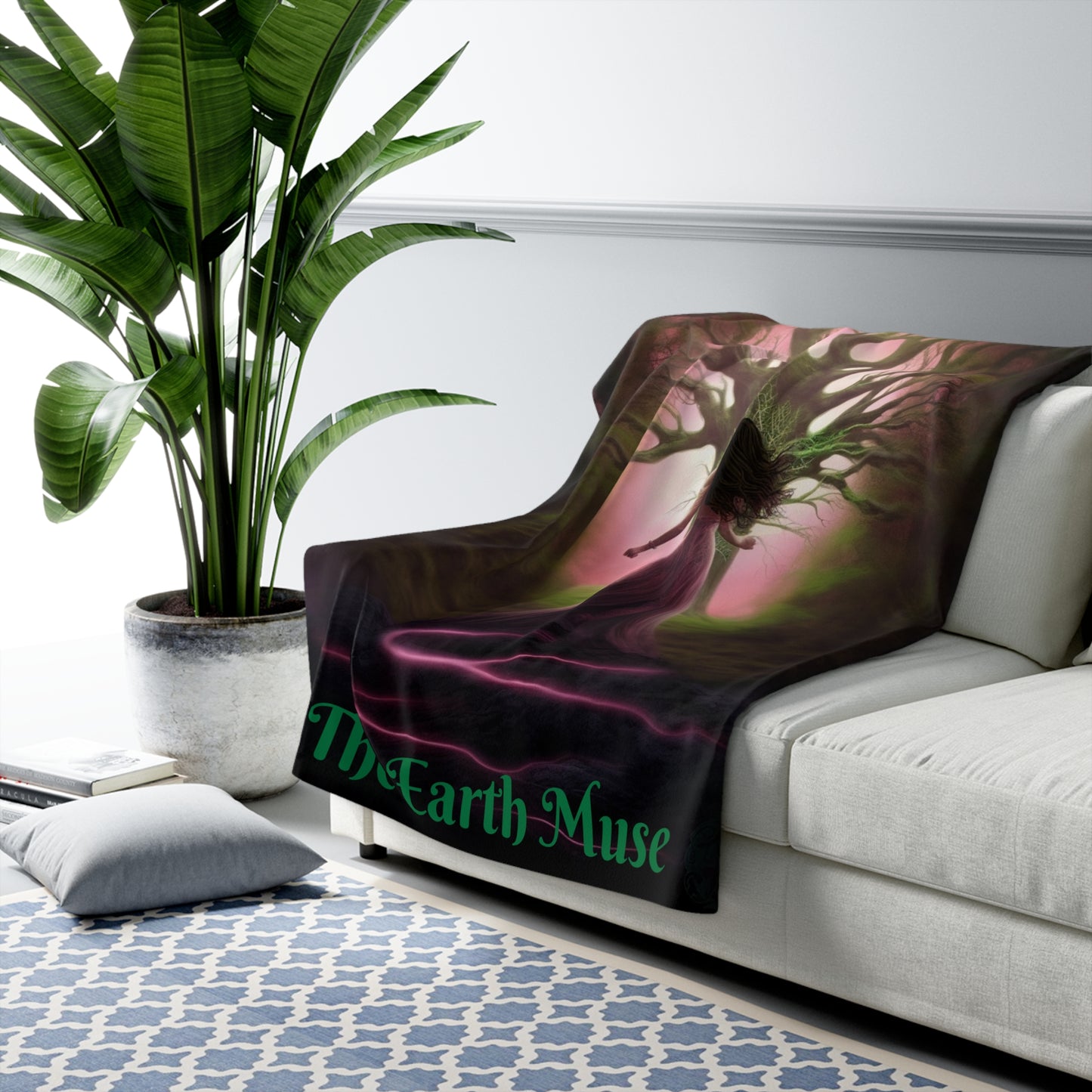 The Earth Muse Sherpa Fleece Blanket