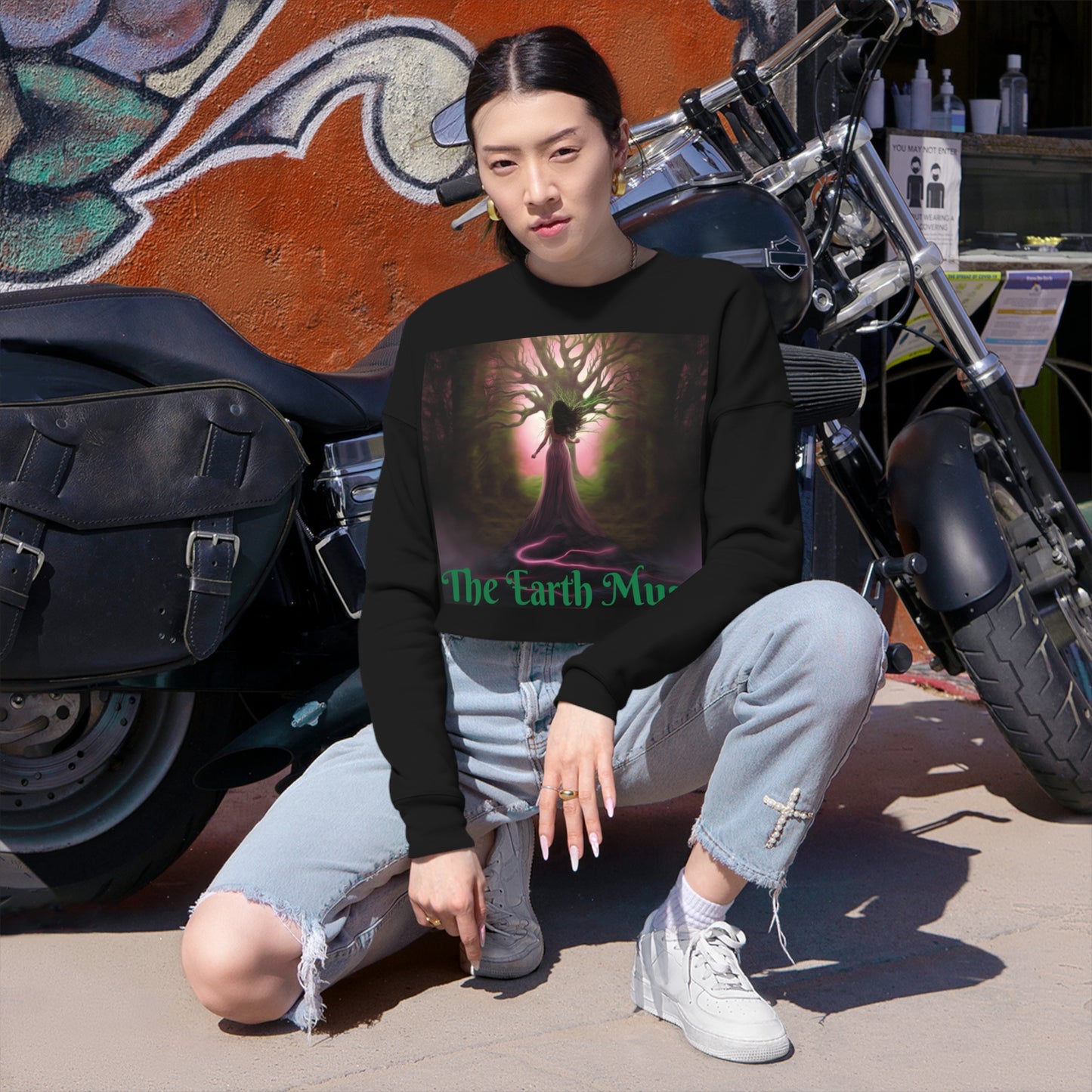 The Earth Muse Women's Cropped Sweatshirt