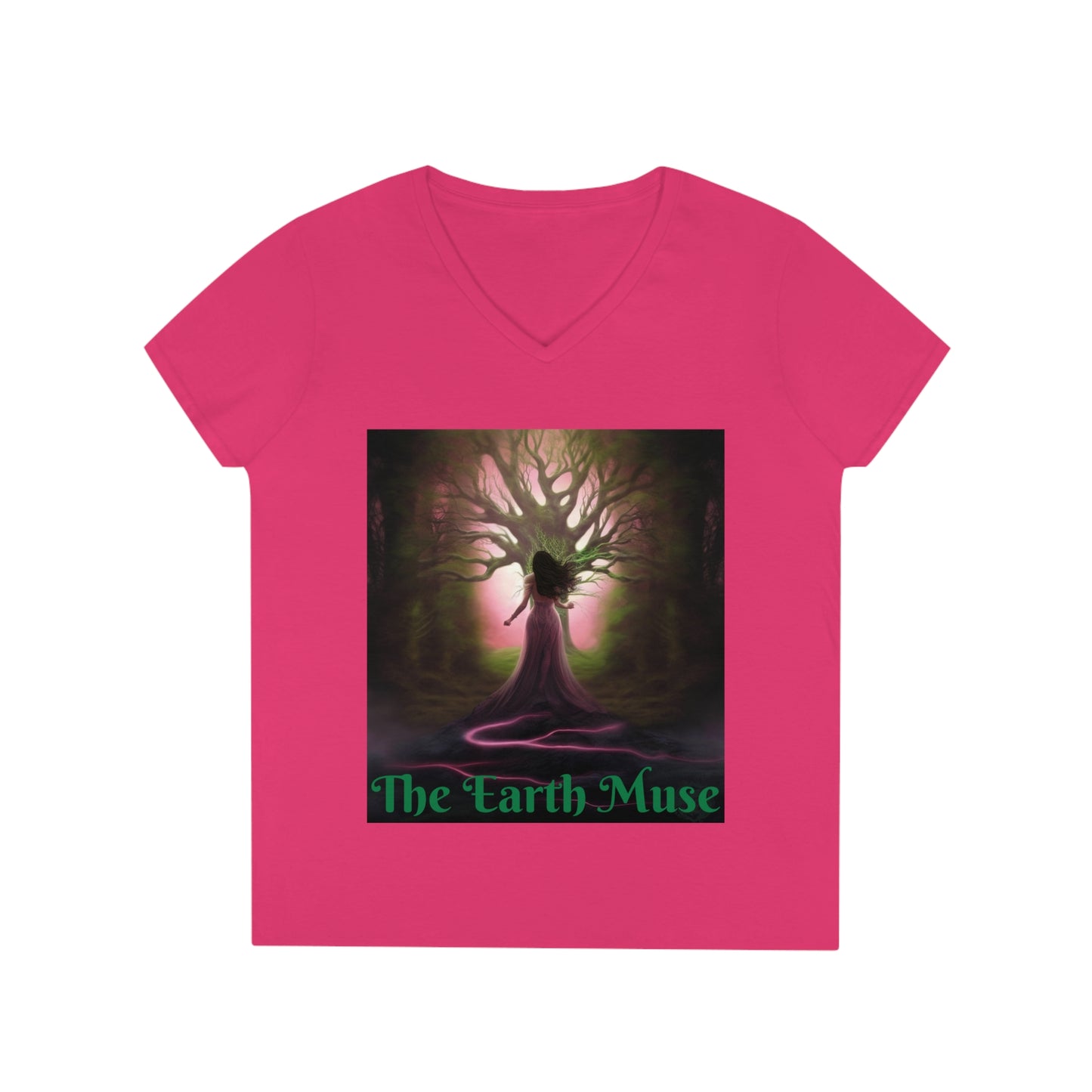 The Earth Muse Ladies' V-Neck T-Shirt