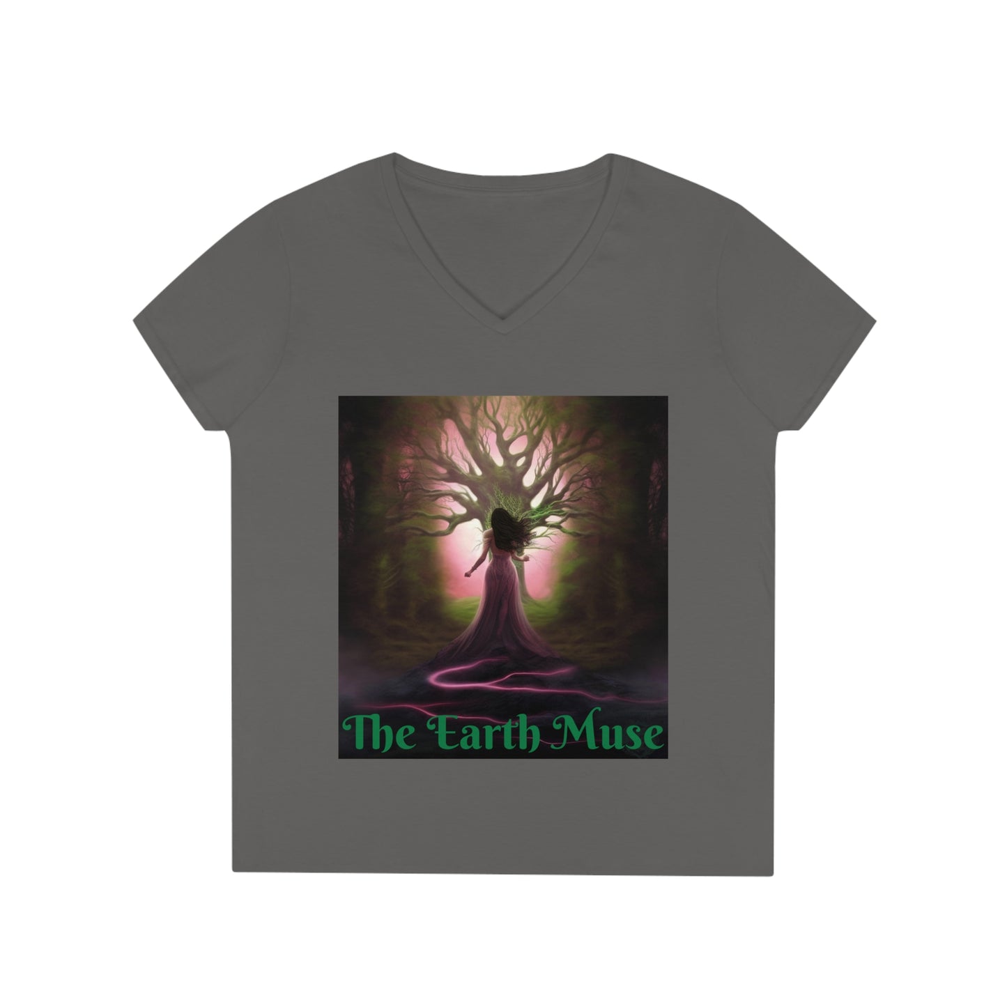 The Earth Muse Ladies' V-Neck T-Shirt