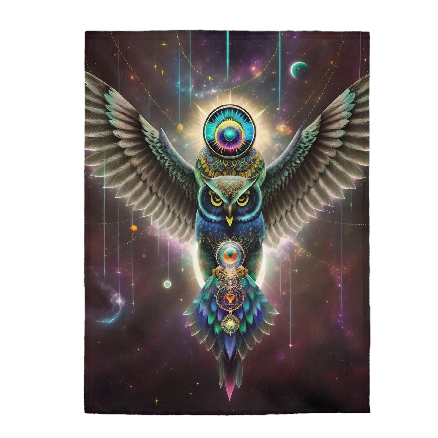 Psychedelic Owl Blanket