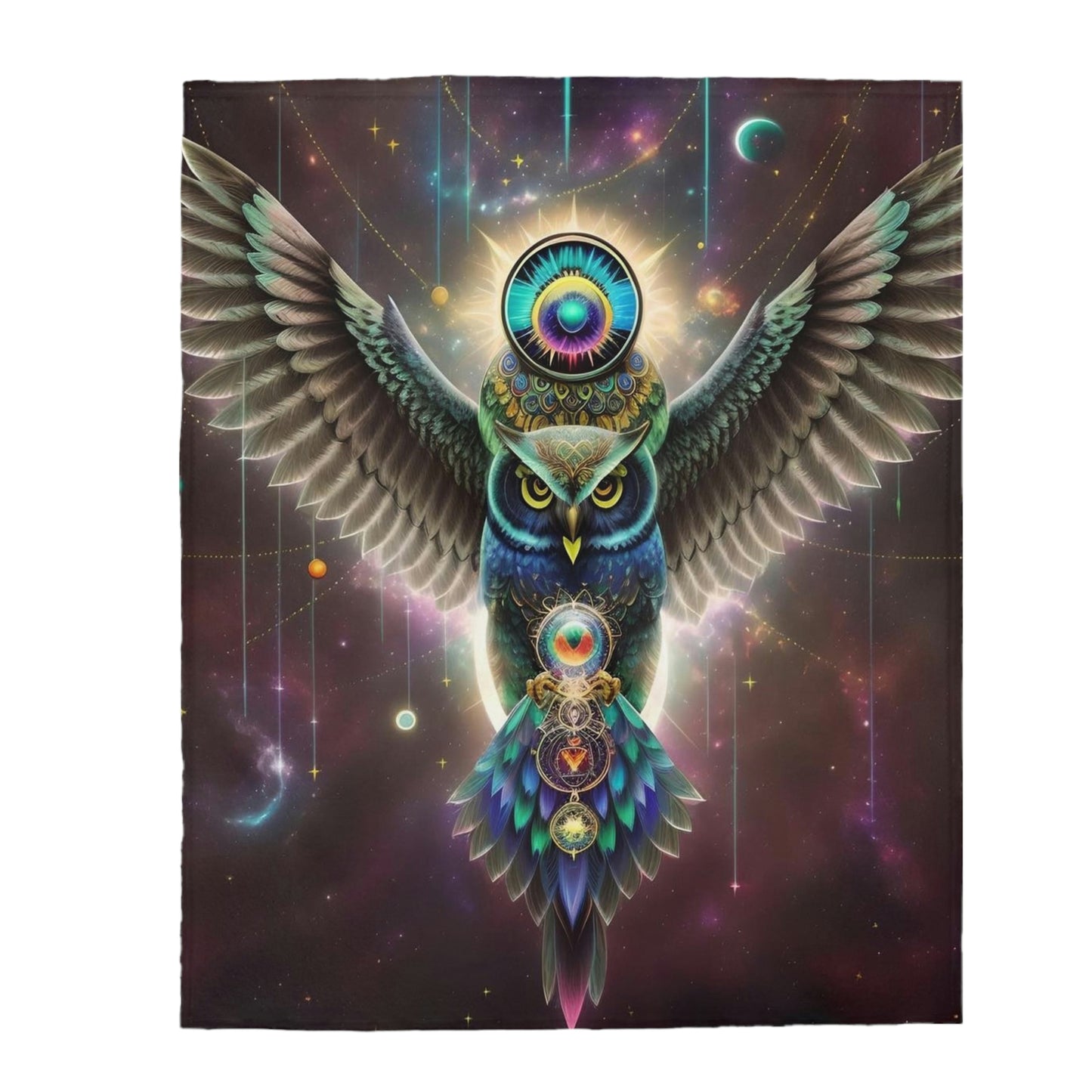 Psychedelic Owl Blanket