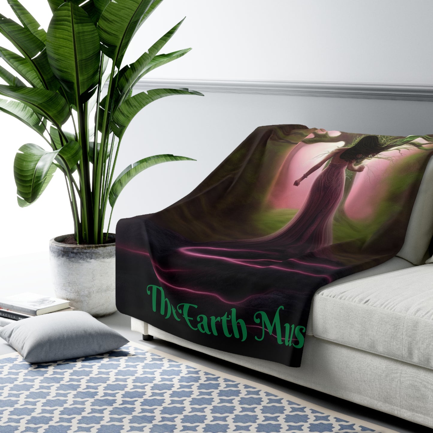 The Earth Muse Sherpa Fleece Blanket