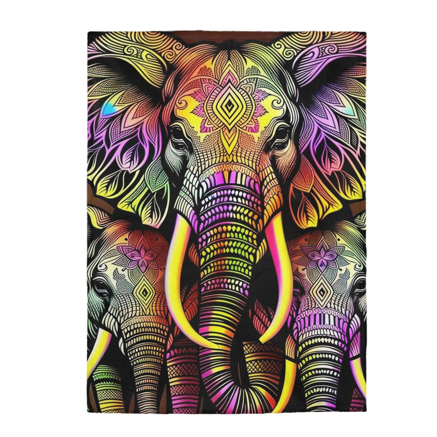 Psychedelic Elephant blanket