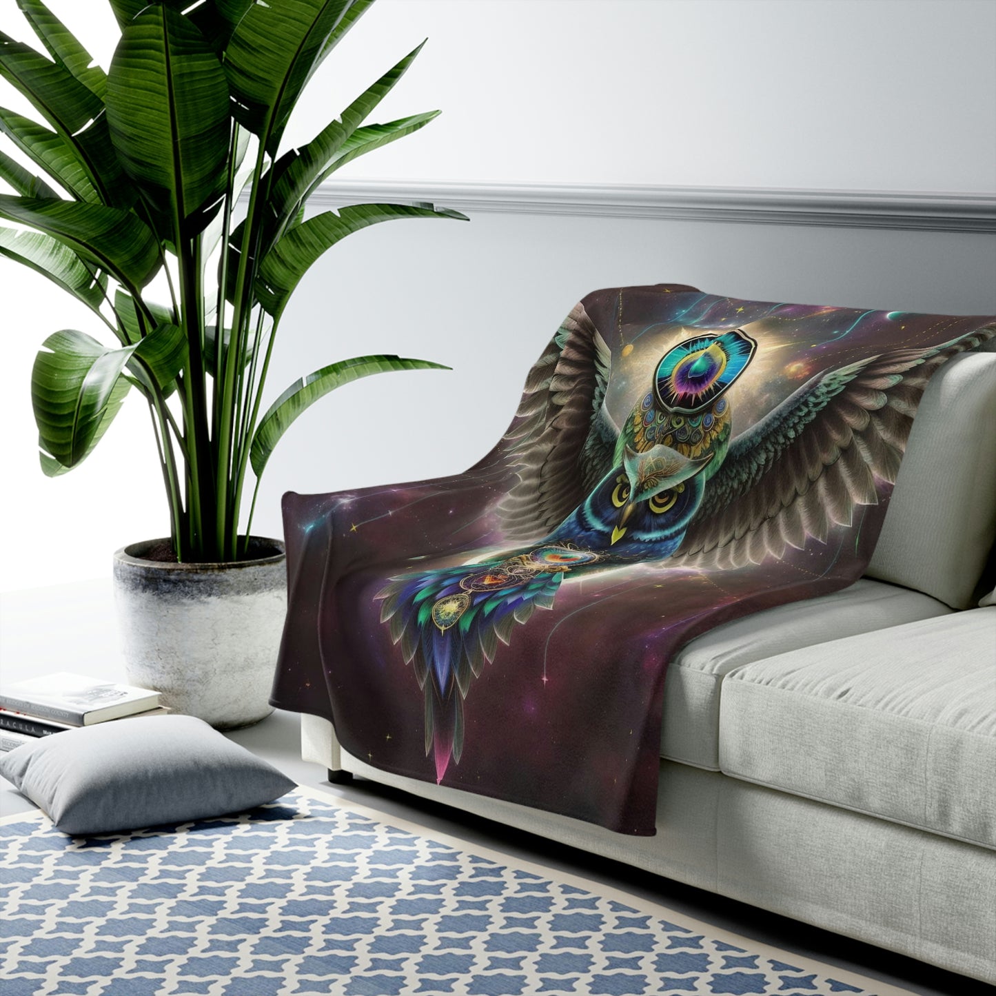 Psychedelic Owl Blanket